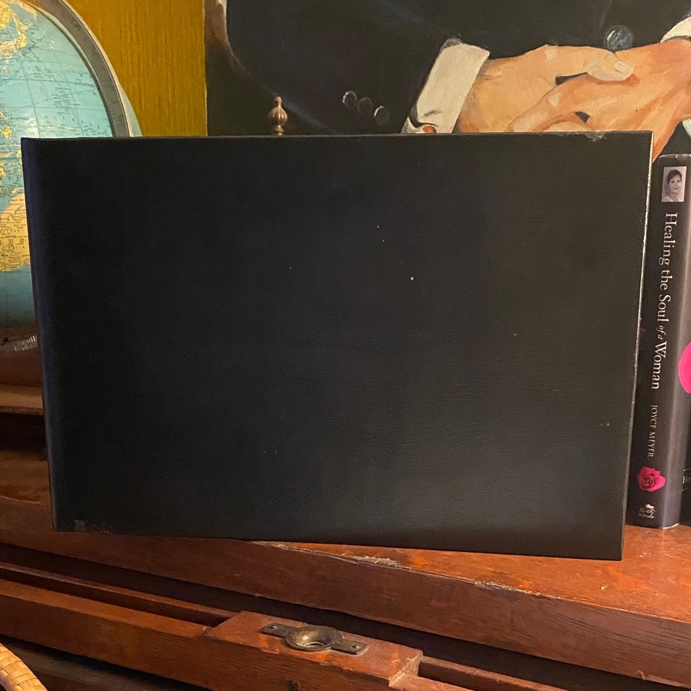Business Black Leather Portfolio 3 Ringed Binder $$